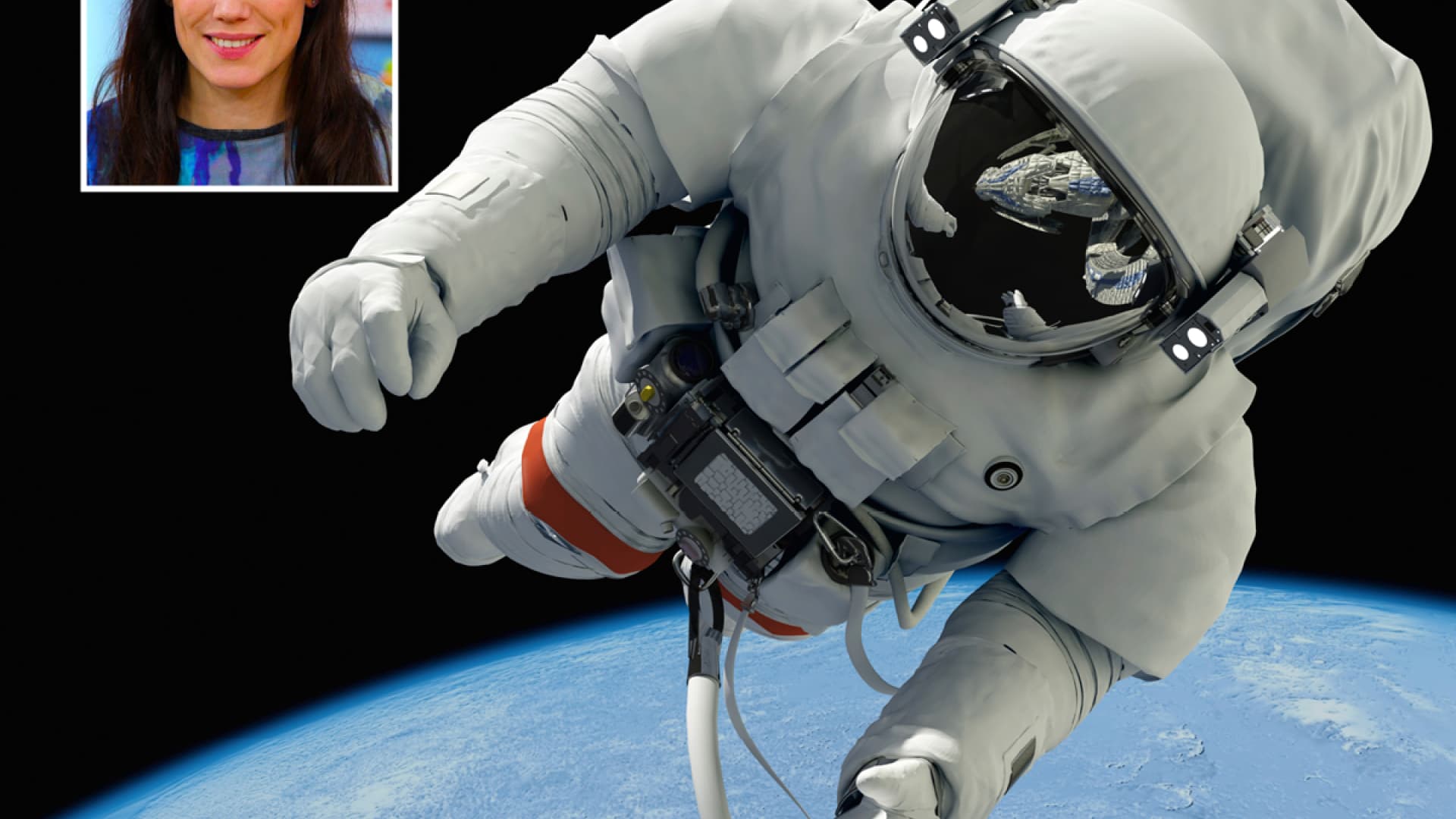 Astronauten im All größer