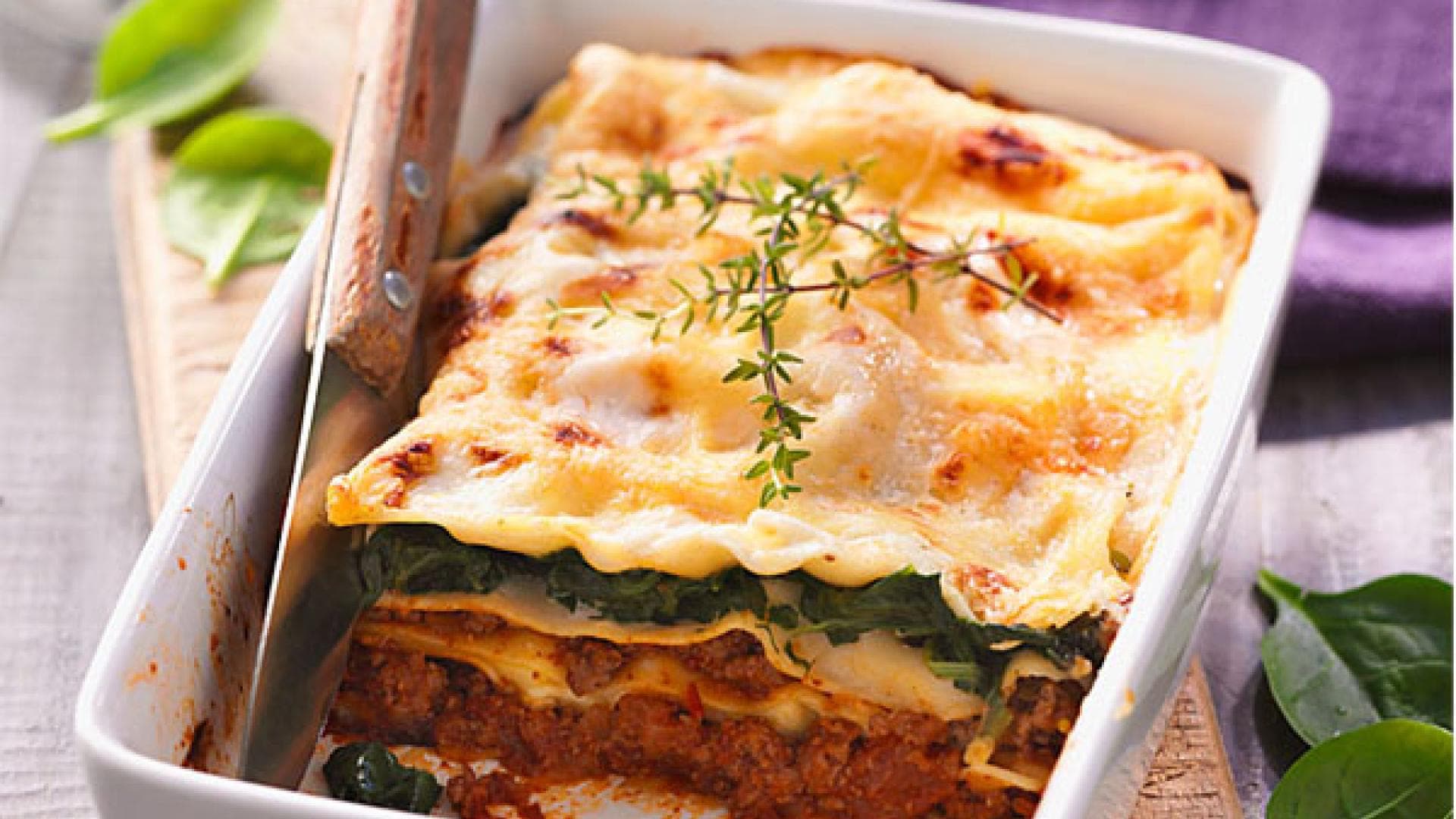 Spinat-Lasagne