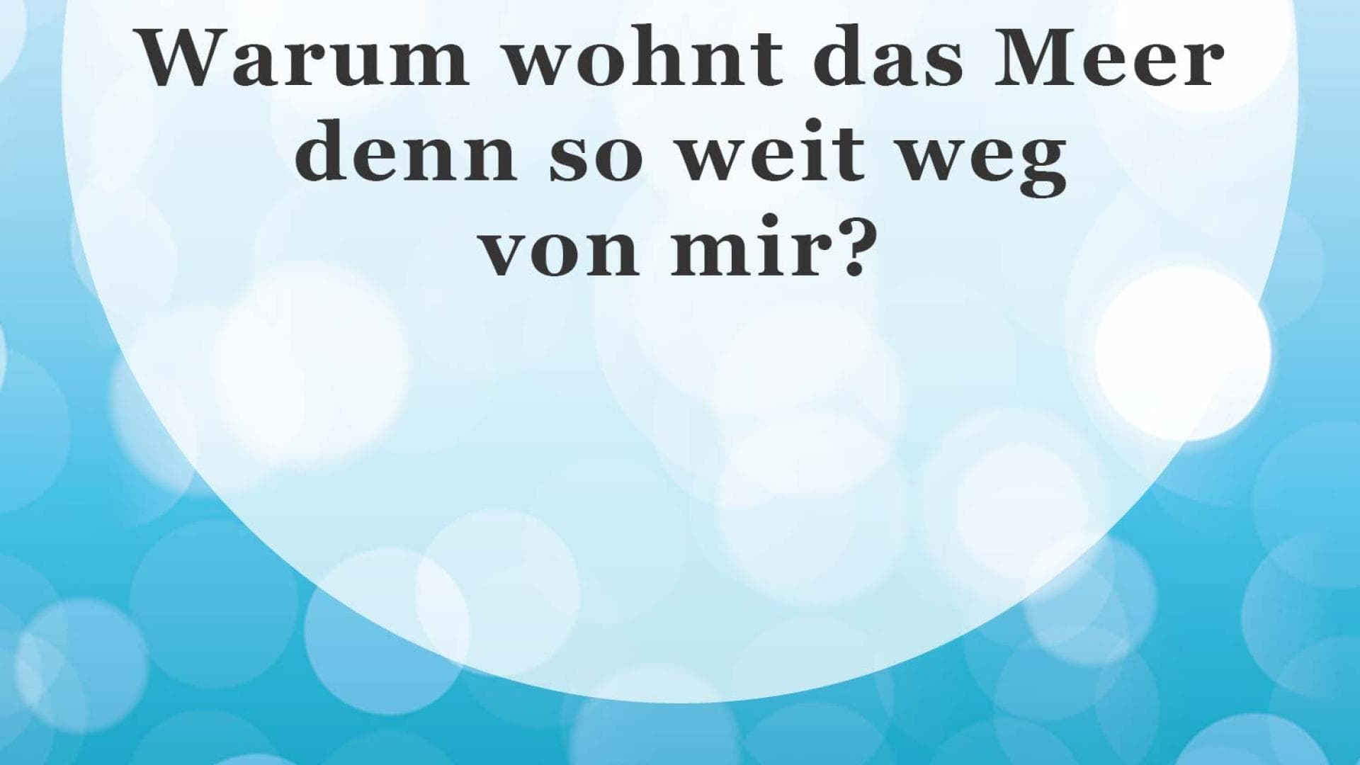 Spruch des Tages für den 1. September