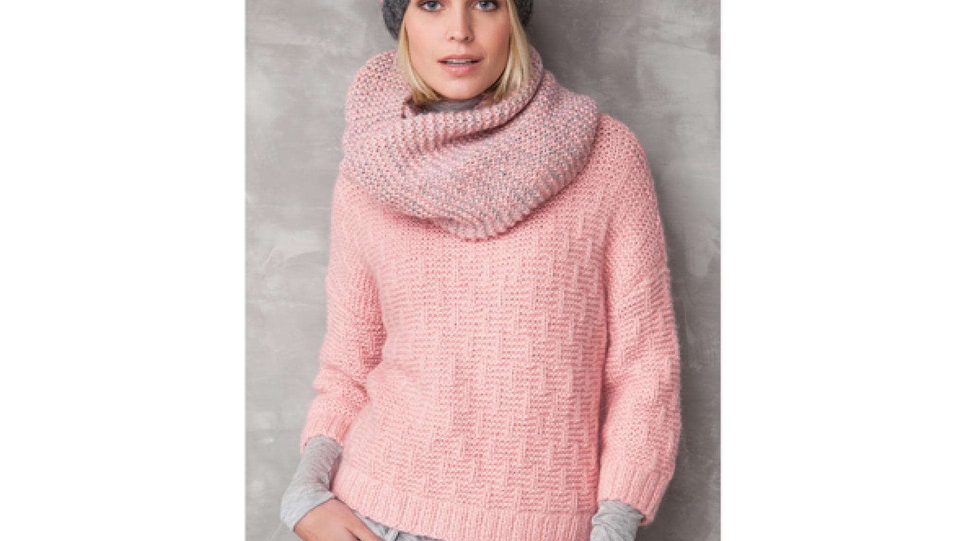 Strickpullover im Rippenstrukturmuster