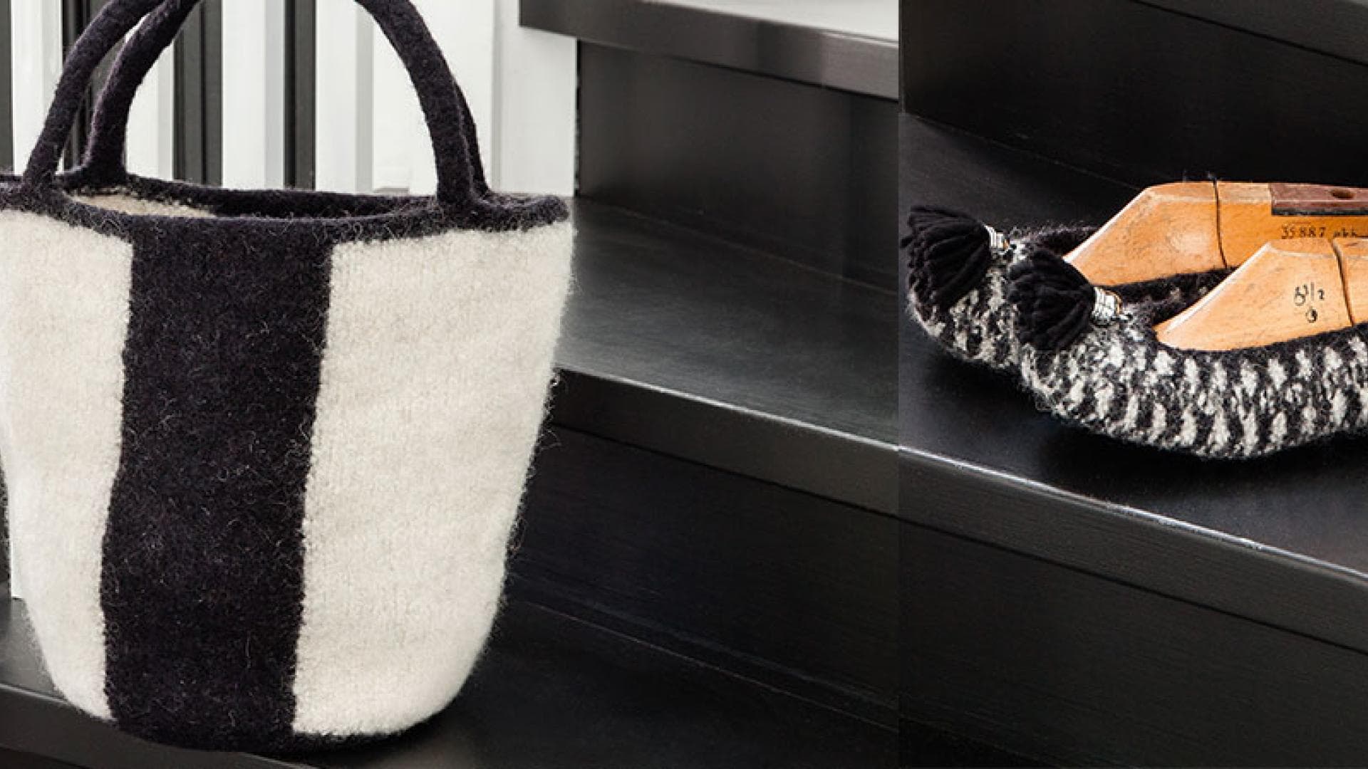 Strickleitung Shopper Hausschuhe