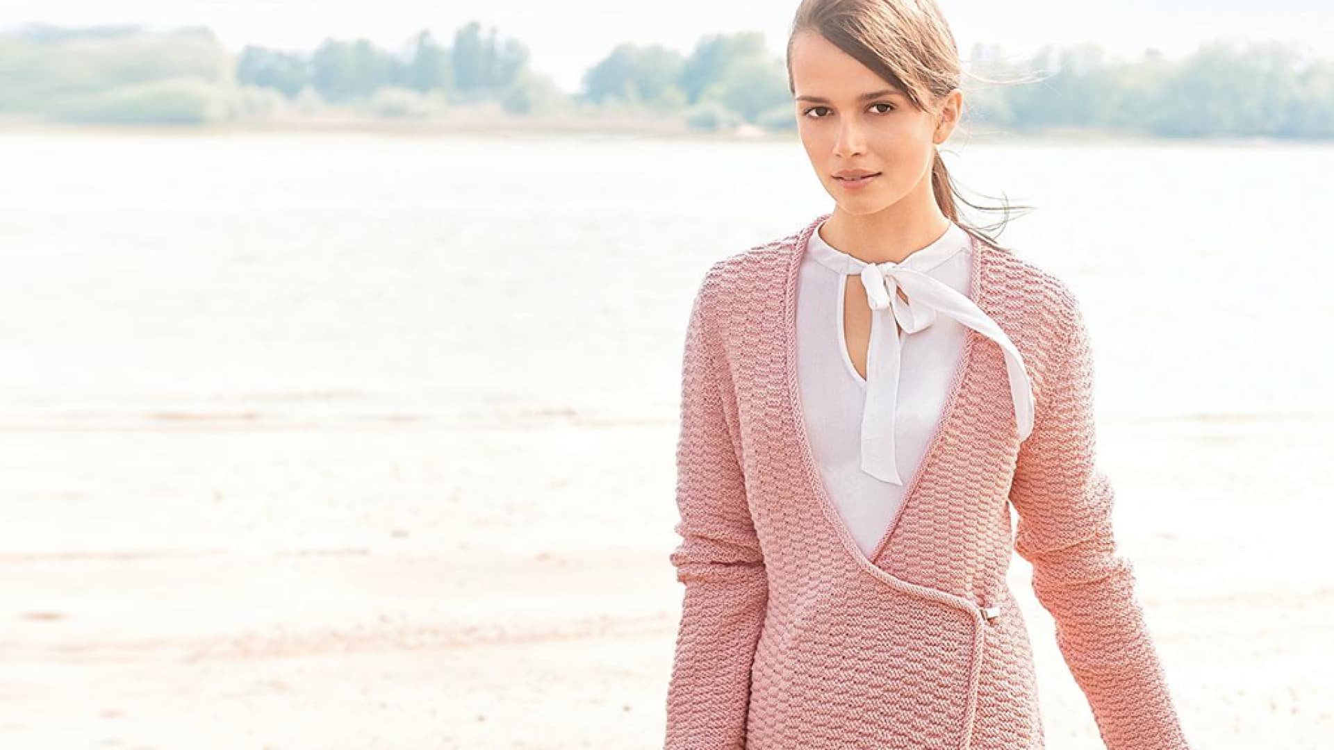 Rosa Strickjacke "Cool Wool"