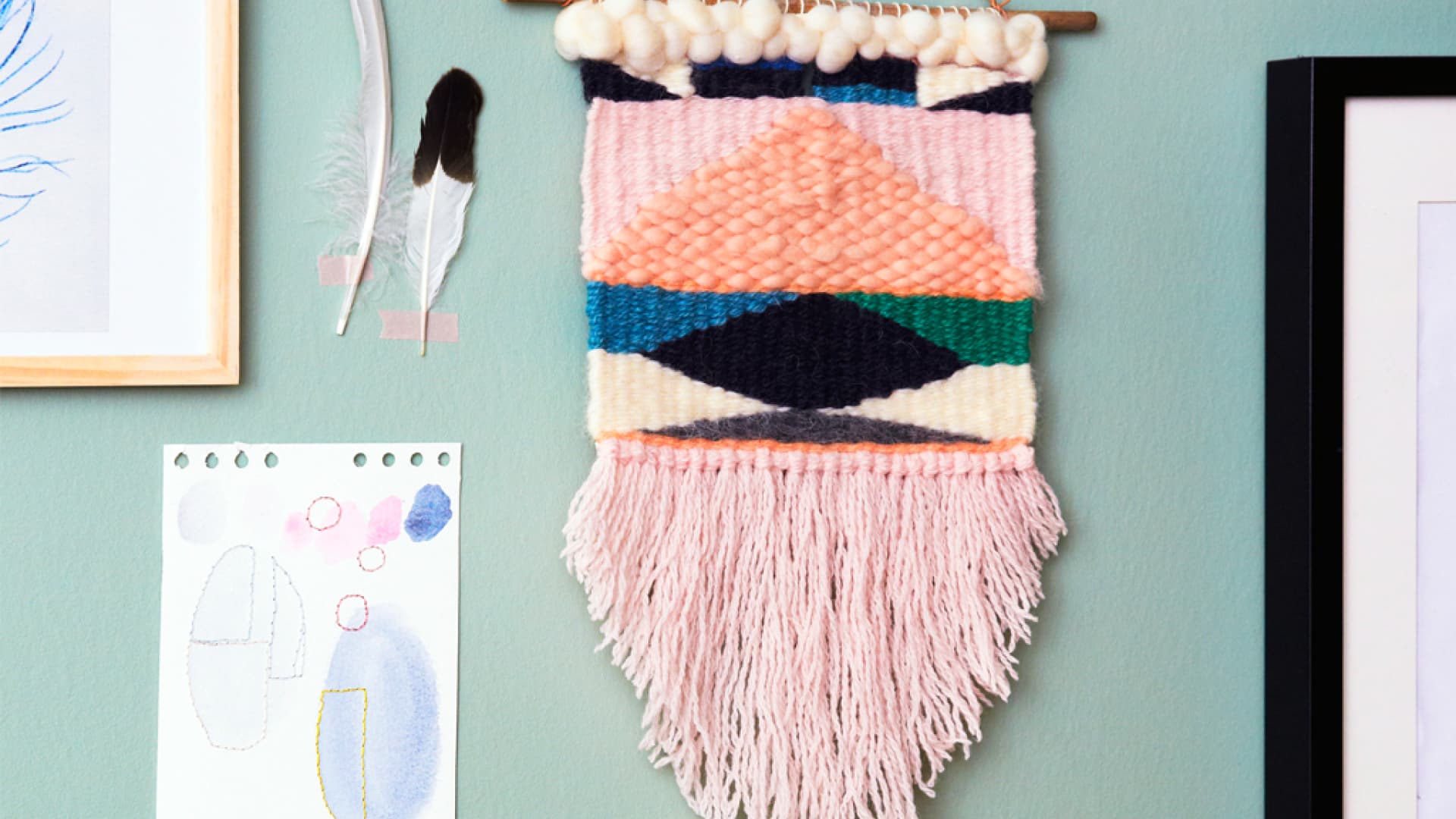 Webteppich für die Wand - die Anleitung gibt es hier