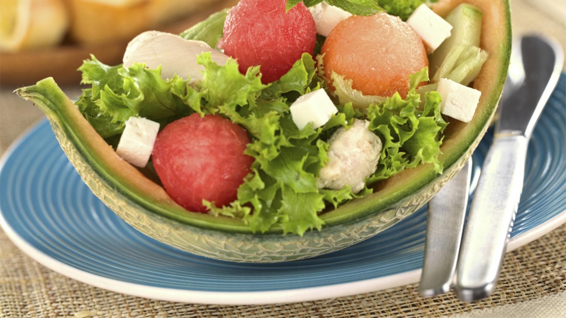 Salat - Pfiffiger, knackiger und leckerer Asia Melonensalat einfach zubereitet