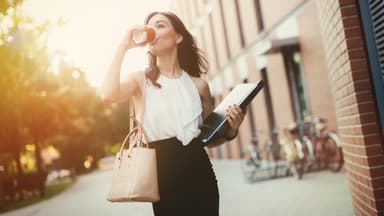 Businessfrau in Eile