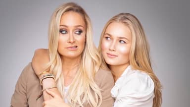 Janine Kunze und Tochter