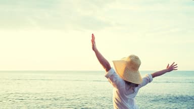 Frau am Meer