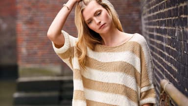 Kastenpullover in Milchkaffee-Tönen Strickanleitung