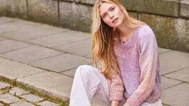 Strickanleitung Raglan-Pullover mit Dégradé-Effekt