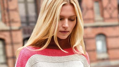 Strickpullover mit Blockstreifen Strickanleitung