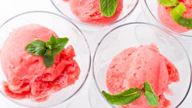 Rhabarber Granita Sorbet