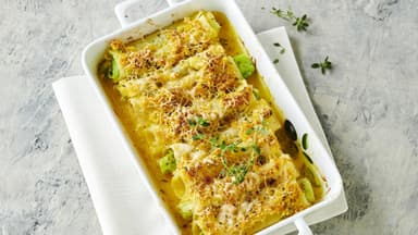 Überbackene Poree-Cannelloni