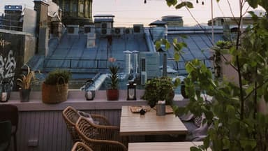Balkon am Abend 