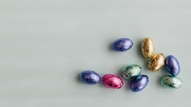 Bunte Schokoladeneier 