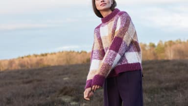 Maxi-Karo-Pullover