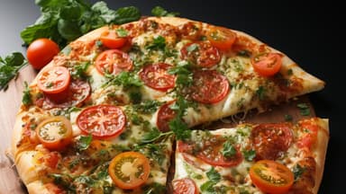 Tomatenpizza mit Minzpesto 