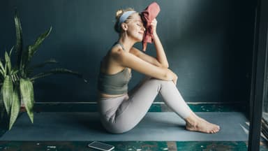 Frau macht Sport