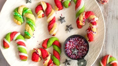 Zuckerstangen Plätzchen