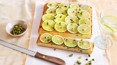 Limetten-Pistazienkuchen vom Blech 