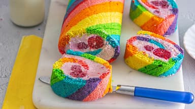 Regenbogenbiskuitroll