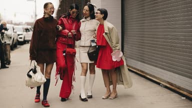 Streetstyle während der New York Fashion Week