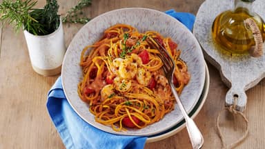 Pasta mit Tomaten-Harissasauce