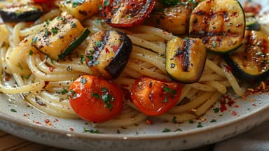 Spaghetti mit Grillgemüse