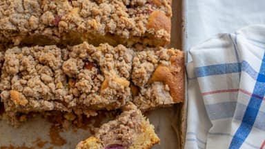Kuchen mit Streuseln drauf