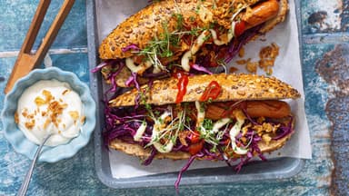 Veganer Hot Dog 
