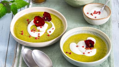 Brennnessel-Süßkartoffel-Suppe 