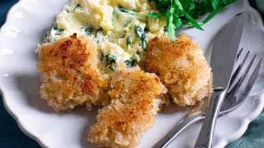 Fischnuggets mit Kartoffelstampf