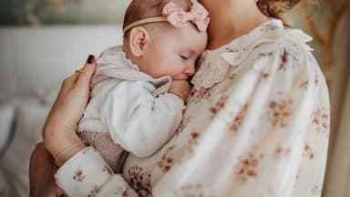 Frau mit Baby
