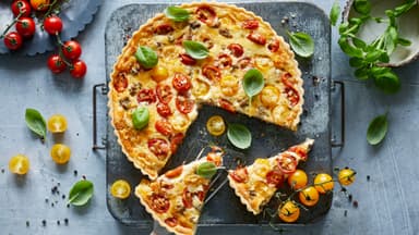 Hackfleisch Tarte mit Tomaten