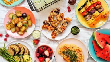 Veganes Grillbuffet