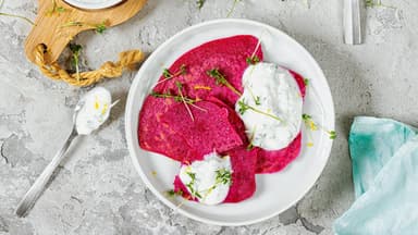 Rote-Bete-Pfannkuchen