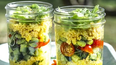 Schichtsalat mit Couscous 