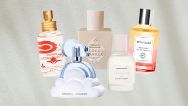 Verschiedene Parfums mit Kokos
