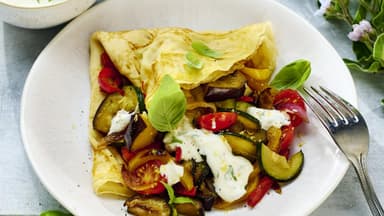 Pfannkuchen mit Ratatouille 