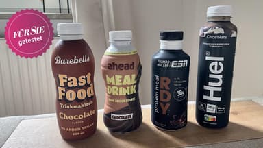 4 Produkte im Trinkmahlzeit Test