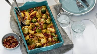 Kartoffel-Rosenkohl-Auflauf 