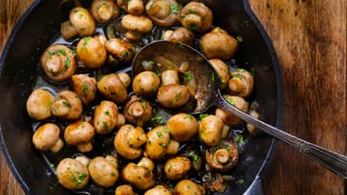 Champignons wie vom Weihnachtsmarkt