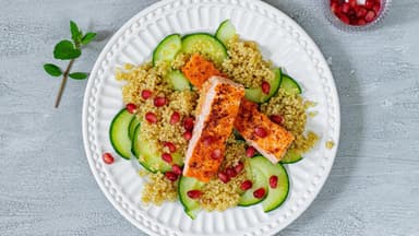 Lachs mit Quinoa 