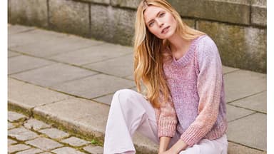 Stricken mit Farbverlaufsgarn - Kostenlose Anleitung für den Raglanpullover von Lana Grossa