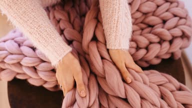 Armstricken Ideen - gestrickte Decke