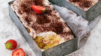 Erdbeer-Rhabarber-Tiramisu 