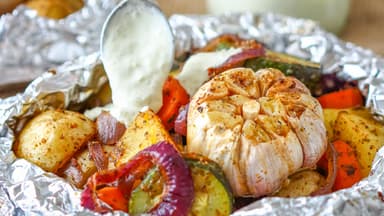 Gemüsepäckchen für den Grill