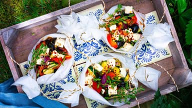 Gemüse-Feta-Päckchen 