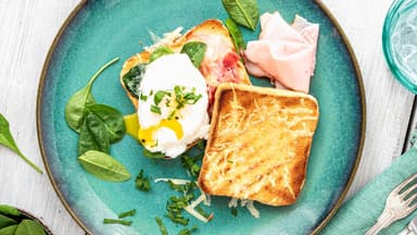 Croque mit Spinat 