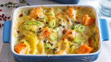 Lachs-Kartoffel-Gratin