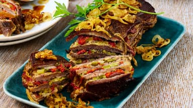 Rouladen-Schichtbraten